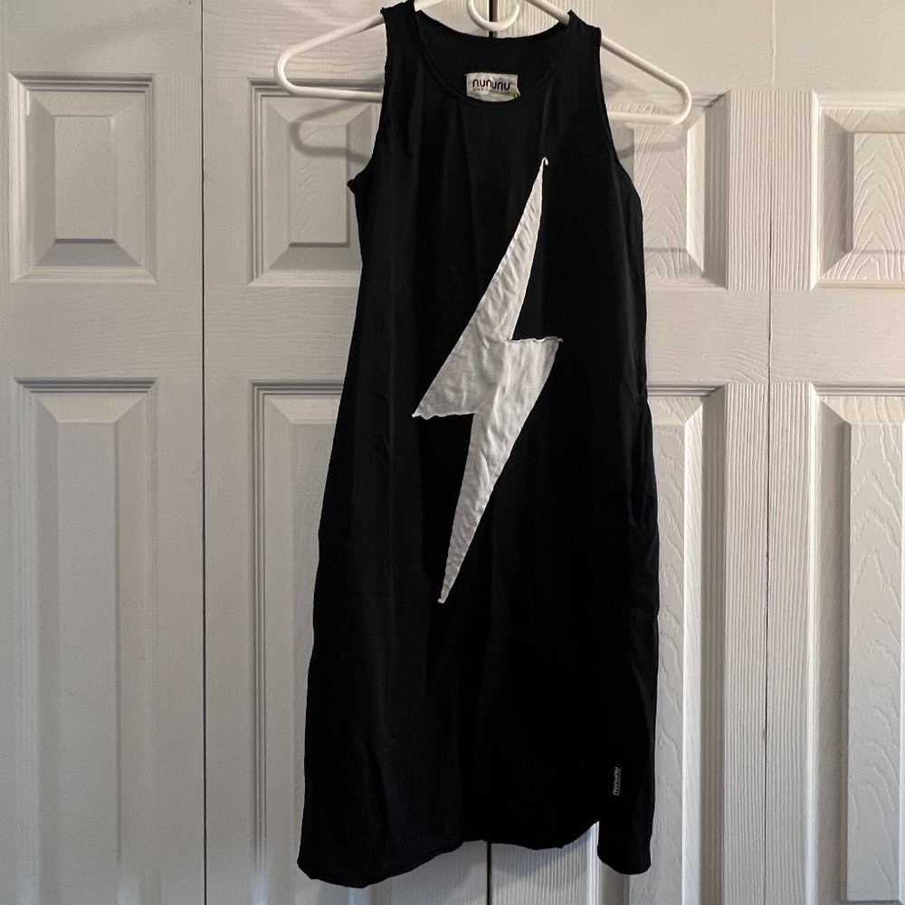 nununu bolt patch tank dress size 10-11 youth black - Never Worn